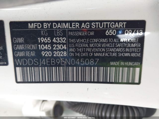 2014 MERCEDES-BENZ CLA 250 WDDSJ4EB9EN045087 Photo 8