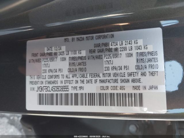 JM3KFBCL4S0608655 Mazda Cx-5 2.5 S Preferred
