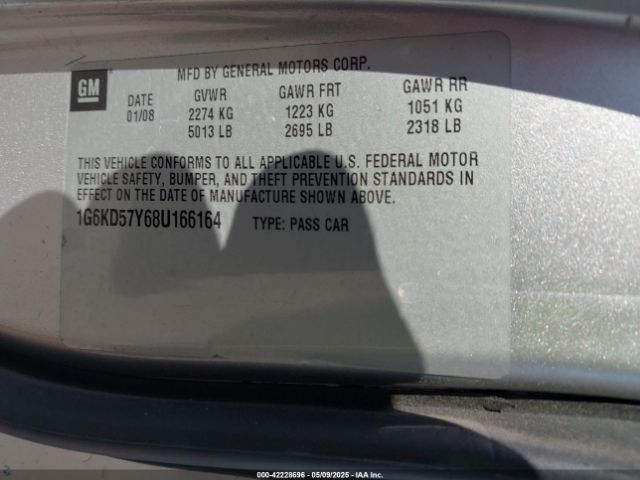 2008 CADILLAC DTS 1G6KD57Y68U166164 Photo 8