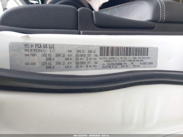 1C4RJFBGXHC849886 Jeep Grand Cherokee Limited 4x4