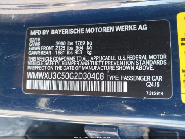 2016 MINI HARDTOP WMWXU3C50G2D30408 Photo 8