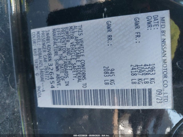Nissan 2024 2024 1N4BL4DV8RN326454 Image 9