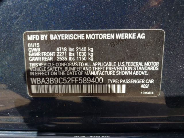 WBA3B9C52FF589400 BMW 335i Xdrive