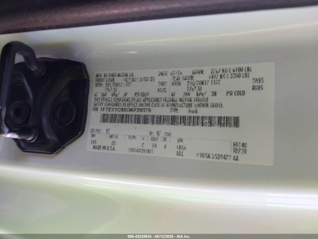 Ford 2016 2016 1FTEX1C85GKF58076 Image 9