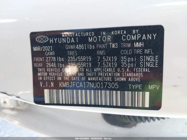 2022 HYUNDAI TUCSON HYBRID KM8JFCA17NU017305 Photo 8
