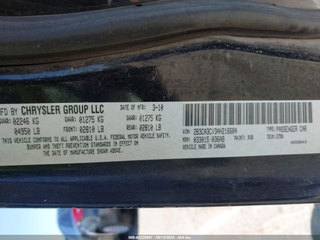2010 DODGE CHARGER 2B3CA3CV3AH216684 Photo 8