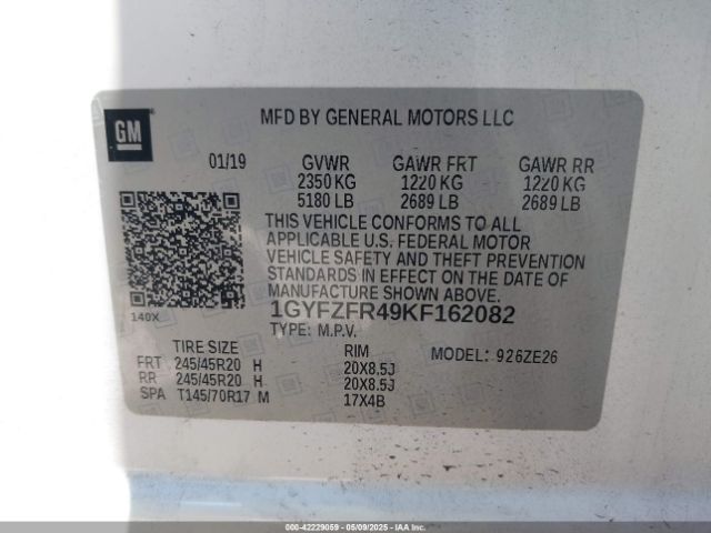 1GYFZFR49KF162082 Cadillac lsy - sidi, vvt, alum, var 3