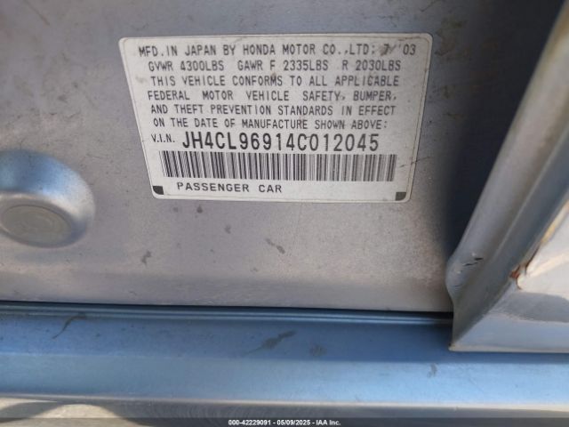 2004 ACURA TSX JH4CL96914C012045 Photo 8