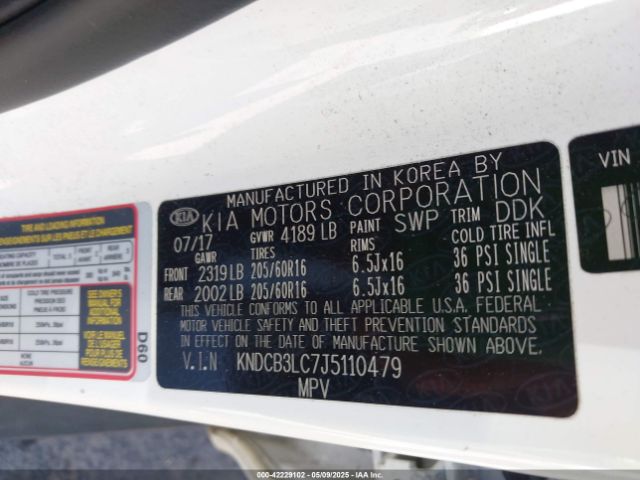 KNDCB3LC7J5110479 KIA gdi
