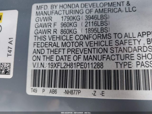 2023 HONDA CIVIC 19XFL2H81PE011288 Photo 8