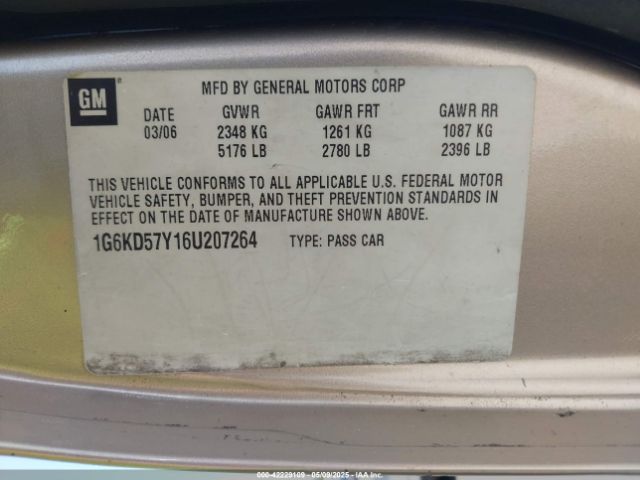 2006 CADILLAC DTS 1G6KD57Y16U207264 Photo 8