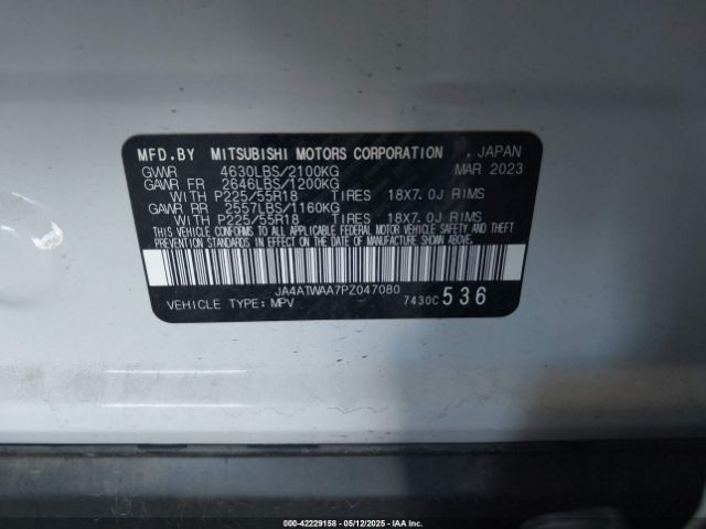 2023 MITSUBISHI ECLIPSE CROSS JA4ATWAA7PZ047080 Photo 8
