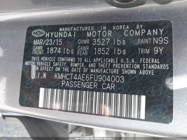 KMHCT4AE6FU904003 Hyundai ACCENT GLS