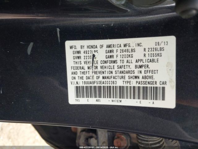 19UUA9F50EA000363 Acura Tl 3.7