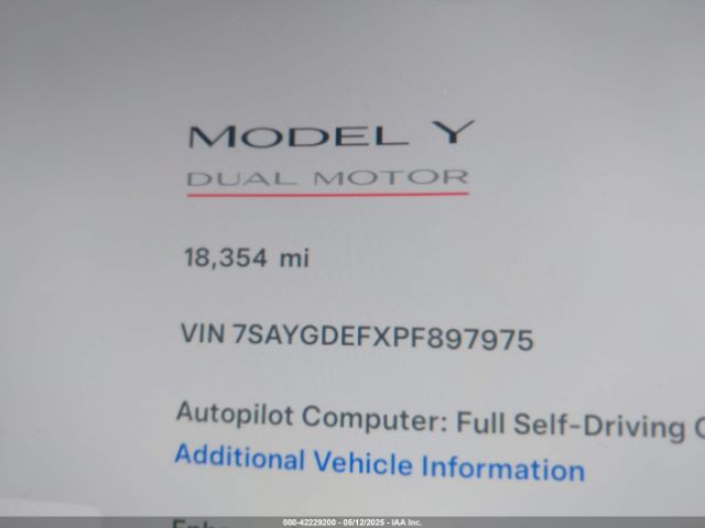 2023 TESLA MODEL Y 7SAYGDEFXPF897975 Photo 6
