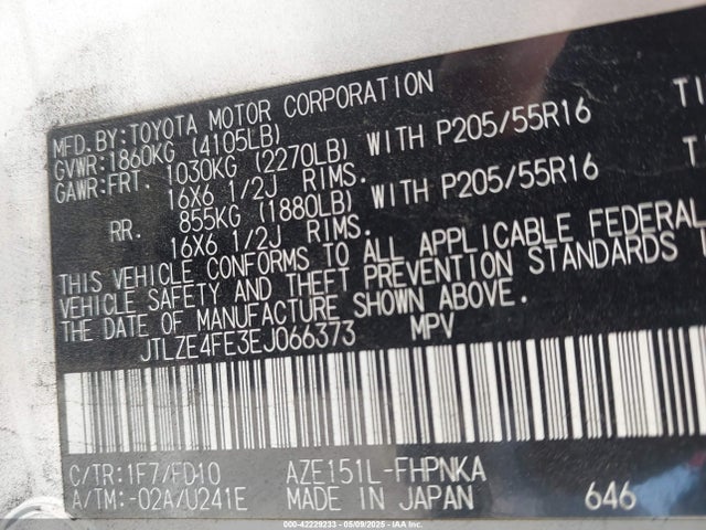 Scion XB 2014 JTLZE4FE3EJ066373 Image 9
