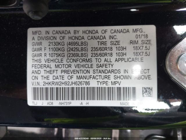 2018 HONDA CR-V 2HKRW2H92JH626786 Photo 8