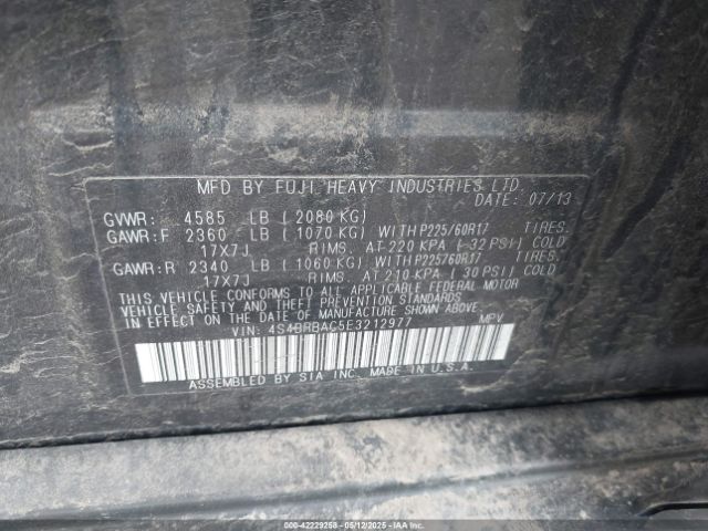 4S4BRBAC5E3212977 Subaru Outback 2.5i