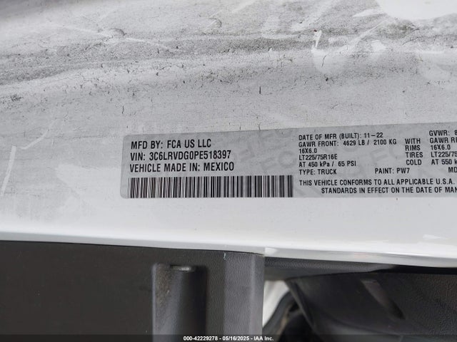 3C6LRVDG0PE518397 RAM Promaster 2500