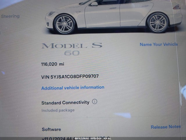 2013 TESLA MODEL S 5YJSA1CG8DFP09707 Photo 6