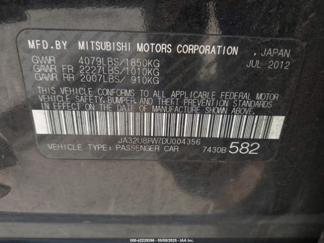 2013 MITSUBISHI LANCER JA32U8FW7DU004356 Photo 8