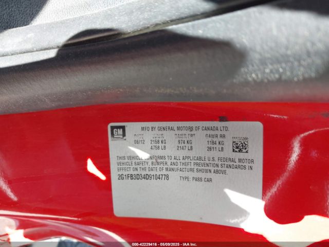 2013 CHEVROLET CAMARO 2G1FB3D34D9104778 Photo 8