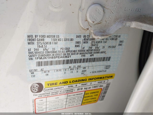 1FMJK1H85PEA63621 Ford gtdi-standard