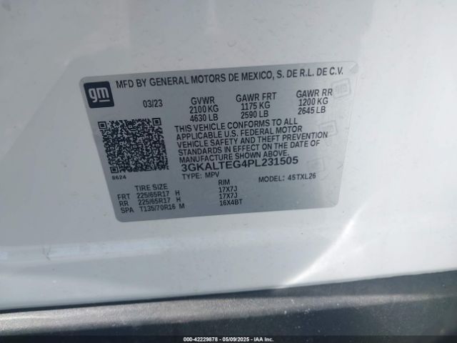 3GKALTEG4PL231505 GMC Terrain Awd Sle