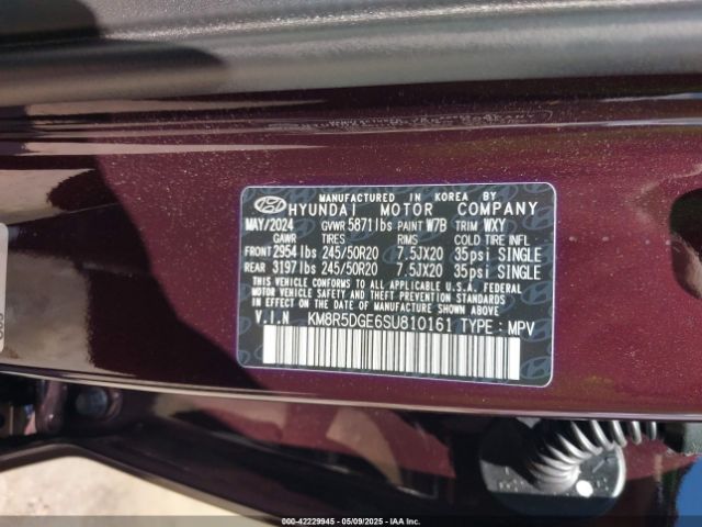 KM8R5DGE6SU810161 Hyundai Palisade Limited