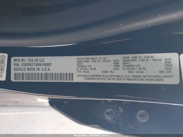2024 RAM 1500 1C6RREFT4RN194907 Photo 8
