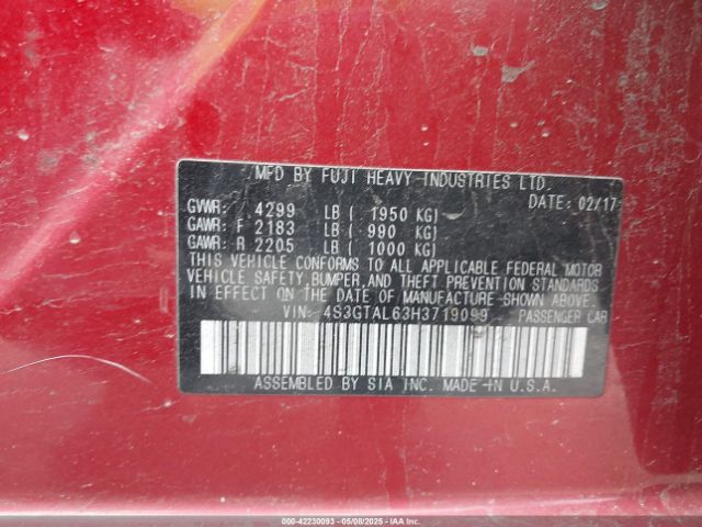 4S3GTAL63H3719099 Subaru Impreza 2.0i Sport