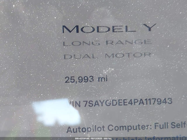 7SAYGDEE4PA117943 Tesla 2023