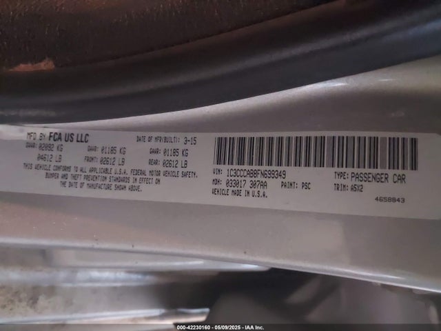 Chrysler 200 Limited 2015 1C3CCCAB8FN699349 Image 9