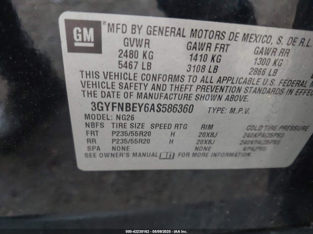 2010 CADILLAC SRX 3GYFNBEY6AS586360 Photo 8