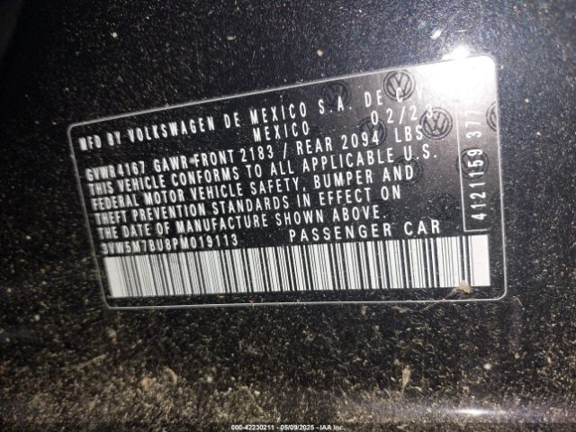 3VW5M7BU8PM019113 Volkswagen Jetta 1.5t S