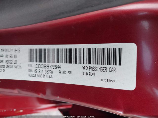 2015 CHRYSLER 200 1C3CCCBB3FN739044 Photo 8