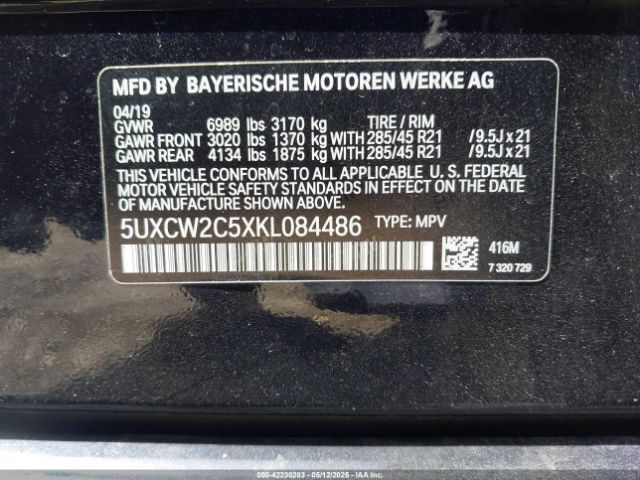 5UXCW2C5XKL084486 BMW X7 Xdrive40i