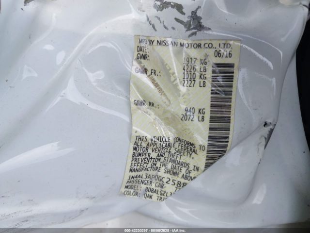 1N4AL3AP0GC258848 Nissan Altima 2.5 S