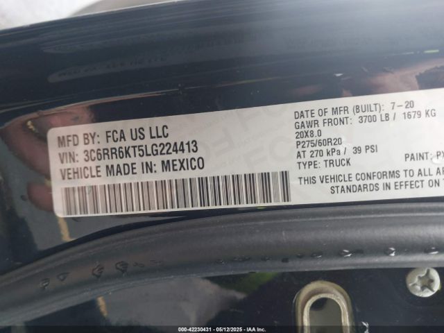 3C6RR6KT5LG224413 RAM 1500 Classic Express  4x2 5'7 Box