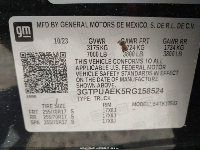 3GTPUAEK5RG158524 GMC Sierra 1500 4wd  Short Box Pro