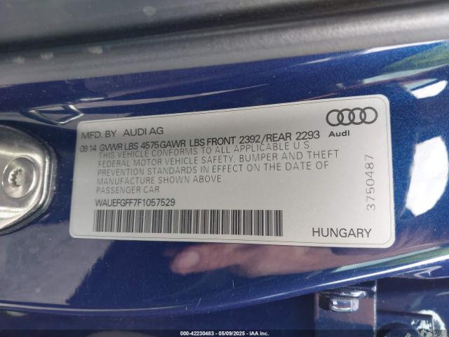 WAUEFGFF7F1057529 Audi A3 2.0t Premium