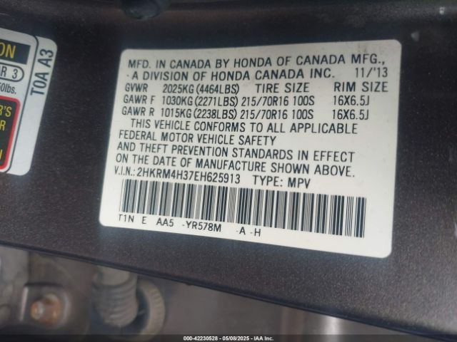 2HKRM4H37EH625913 Honda CR-V LX