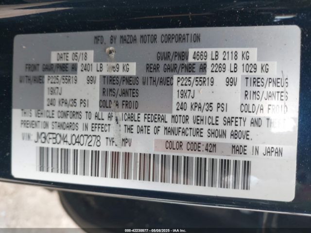 2018 MAZDA CX-5 JM3KFBCM4J0407278 Photo 8