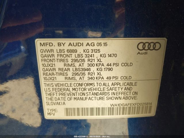 2015 AUDI Q7 WA1DGAFEXFD025814 Photo 8