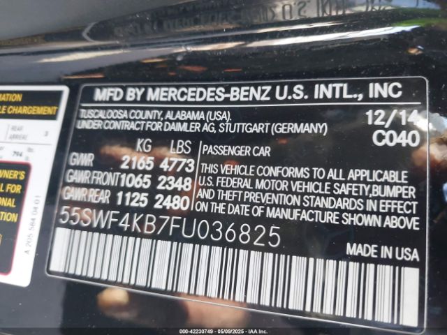 2015 MERCEDES-BENZ C 300 55SWF4KB7FU036825 Photo 8