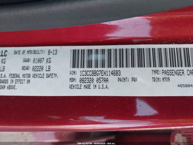 2014 CHRYSLER 200 1C3CCBBG7EN114683 Photo 8