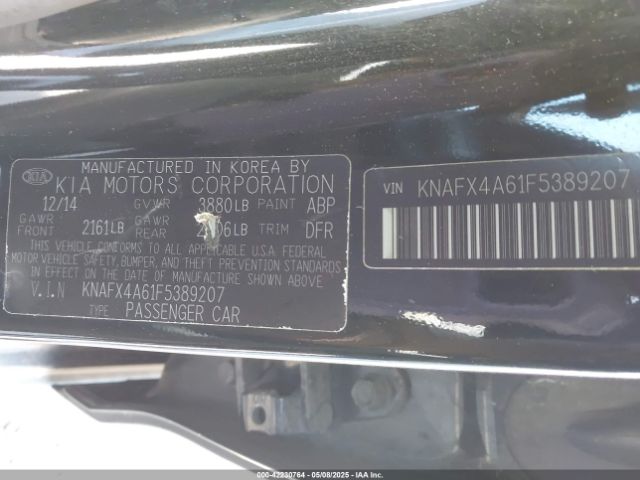 KNAFX4A61F5389207 KIA dohc mpi nu