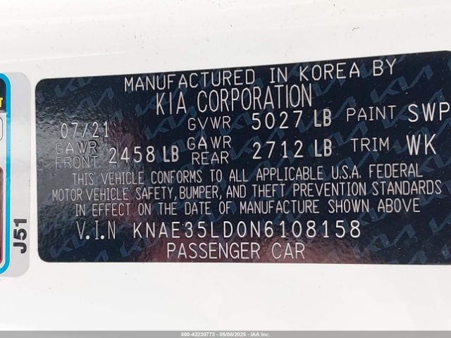 2022 KIA STINGER KNAE35LD0N6108158 Photo 8