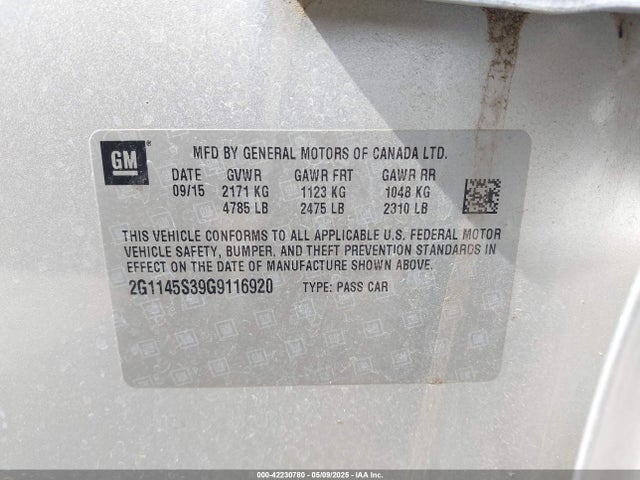 2G1145S39G9116920 Chevrolet IMPALA 2LZ