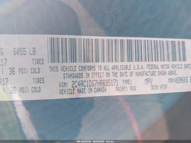 2C4RC1DG7HR695171 Chrysler Pacifica Touring